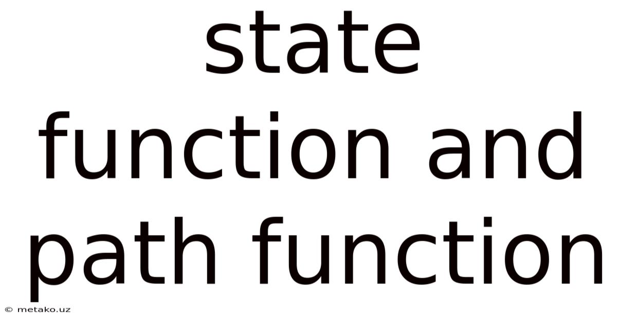 State Function And Path Function