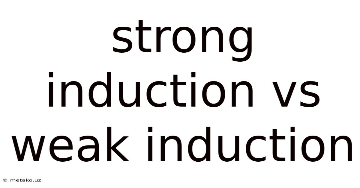 Strong Induction Vs Weak Induction