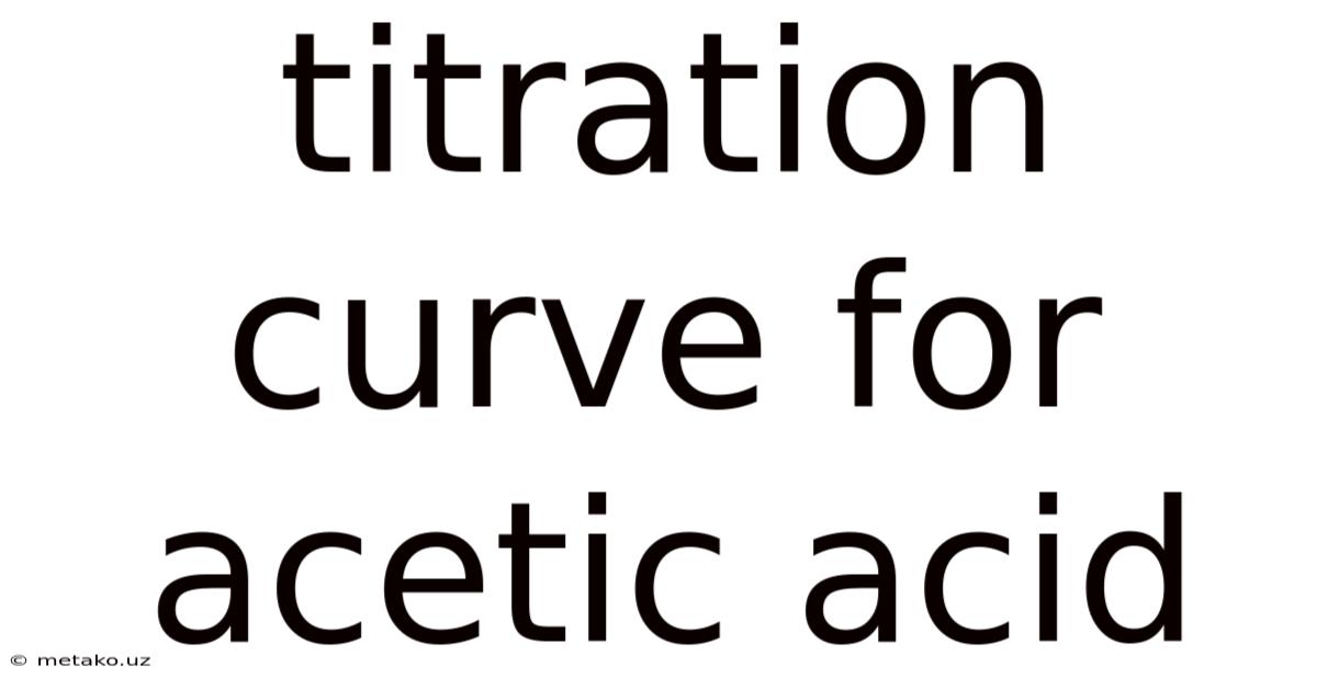 Titration Curve For Acetic Acid