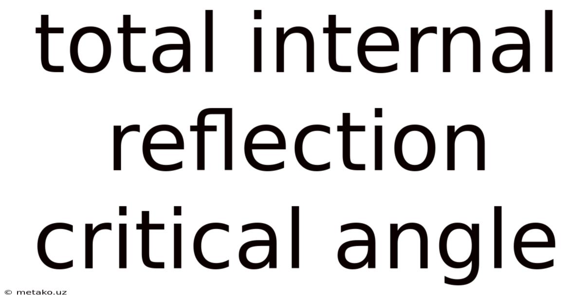 Total Internal Reflection Critical Angle