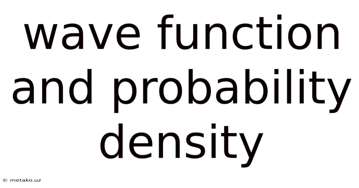 Wave Function And Probability Density