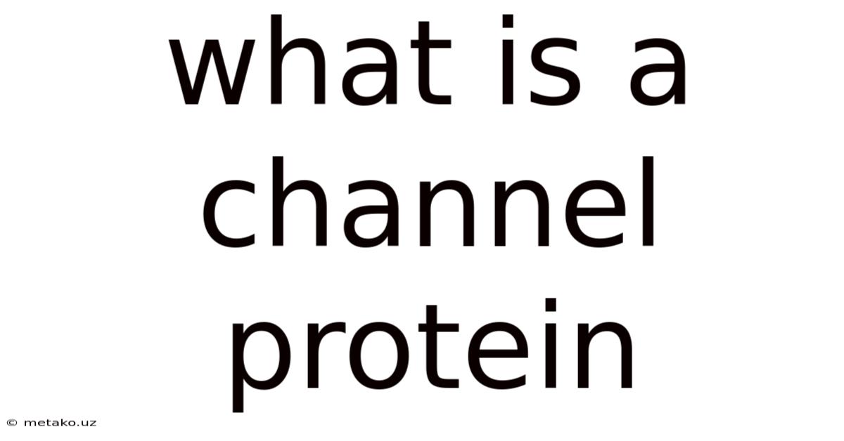 What Is A Channel Protein