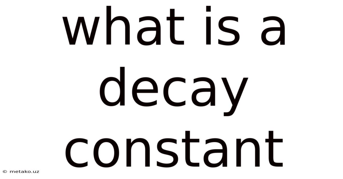 What Is A Decay Constant