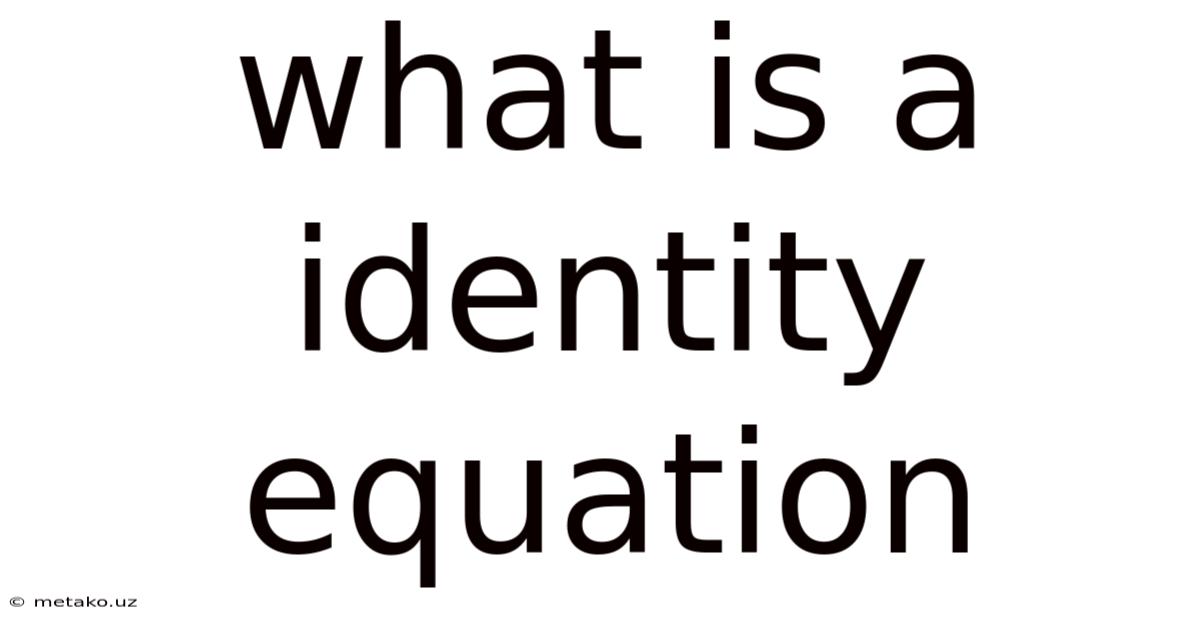 What Is A Identity Equation
