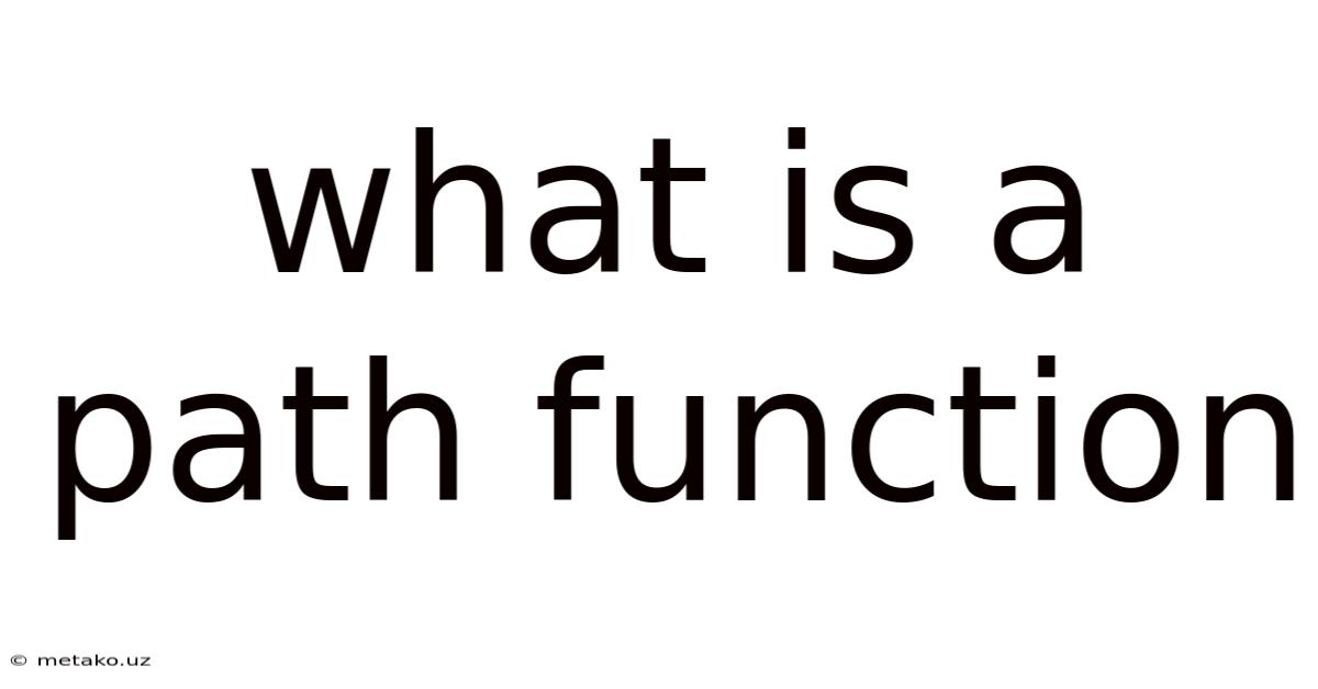 What Is A Path Function