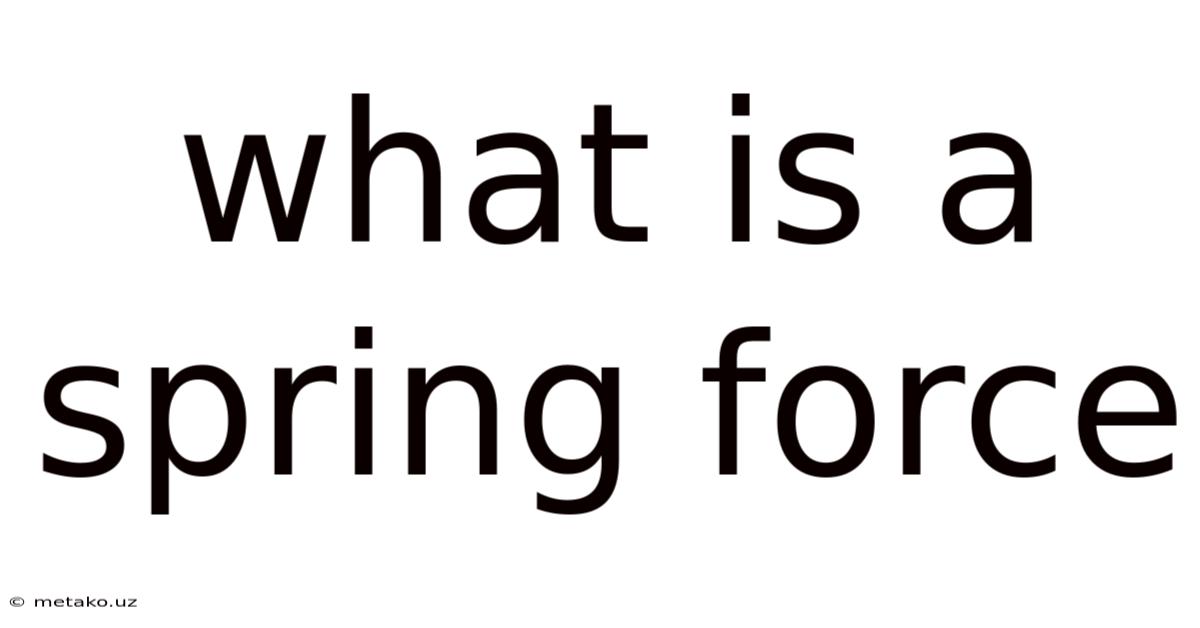 What Is A Spring Force