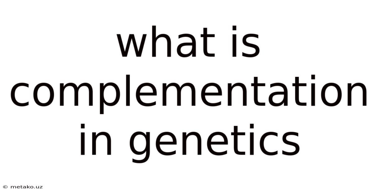 What Is Complementation In Genetics