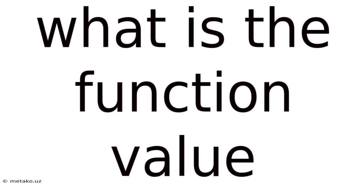 What Is The Function Value
