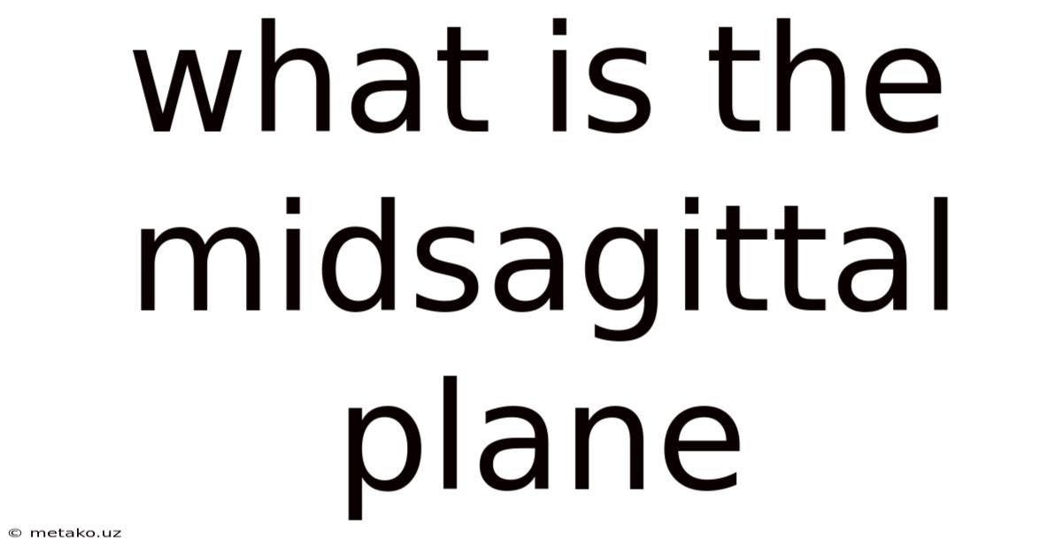 What Is The Midsagittal Plane
