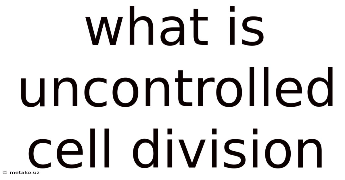 What Is Uncontrolled Cell Division