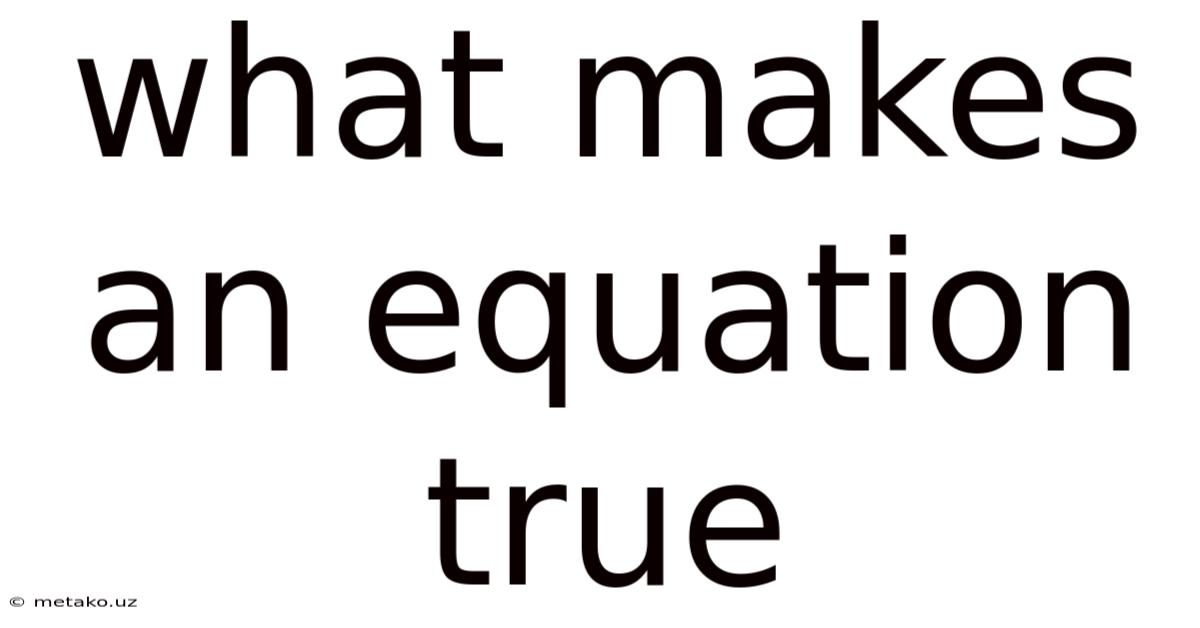 What Makes An Equation True